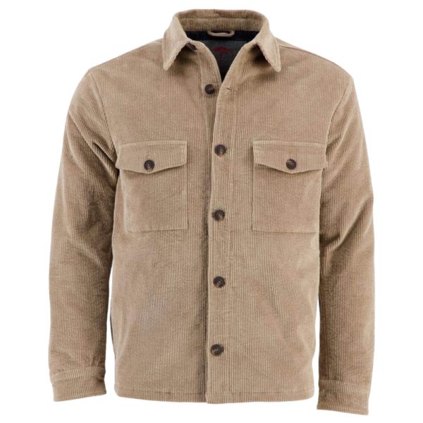 FYnch Hatton Cordroy Overshirt Camel Front