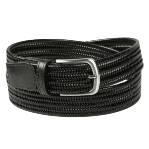 Miguel Black Weave belt coil