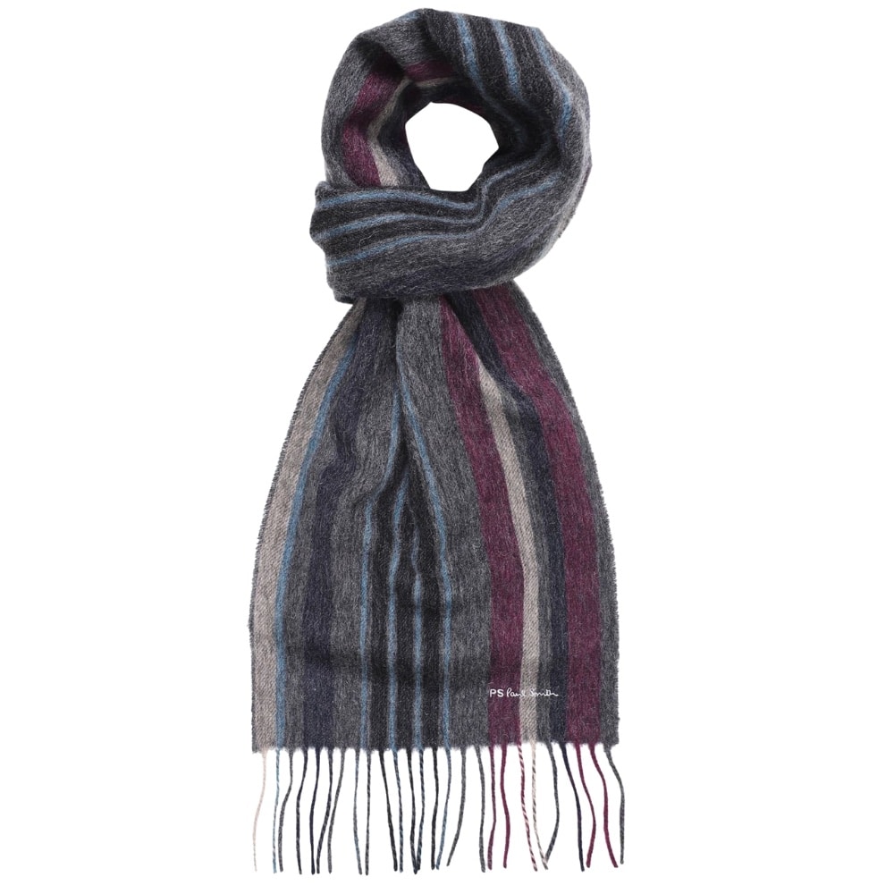 paul smith multi stripe scarf