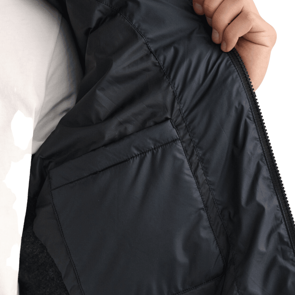 Gant Mixed Media Light Padded Jacket In Black Menswear Online