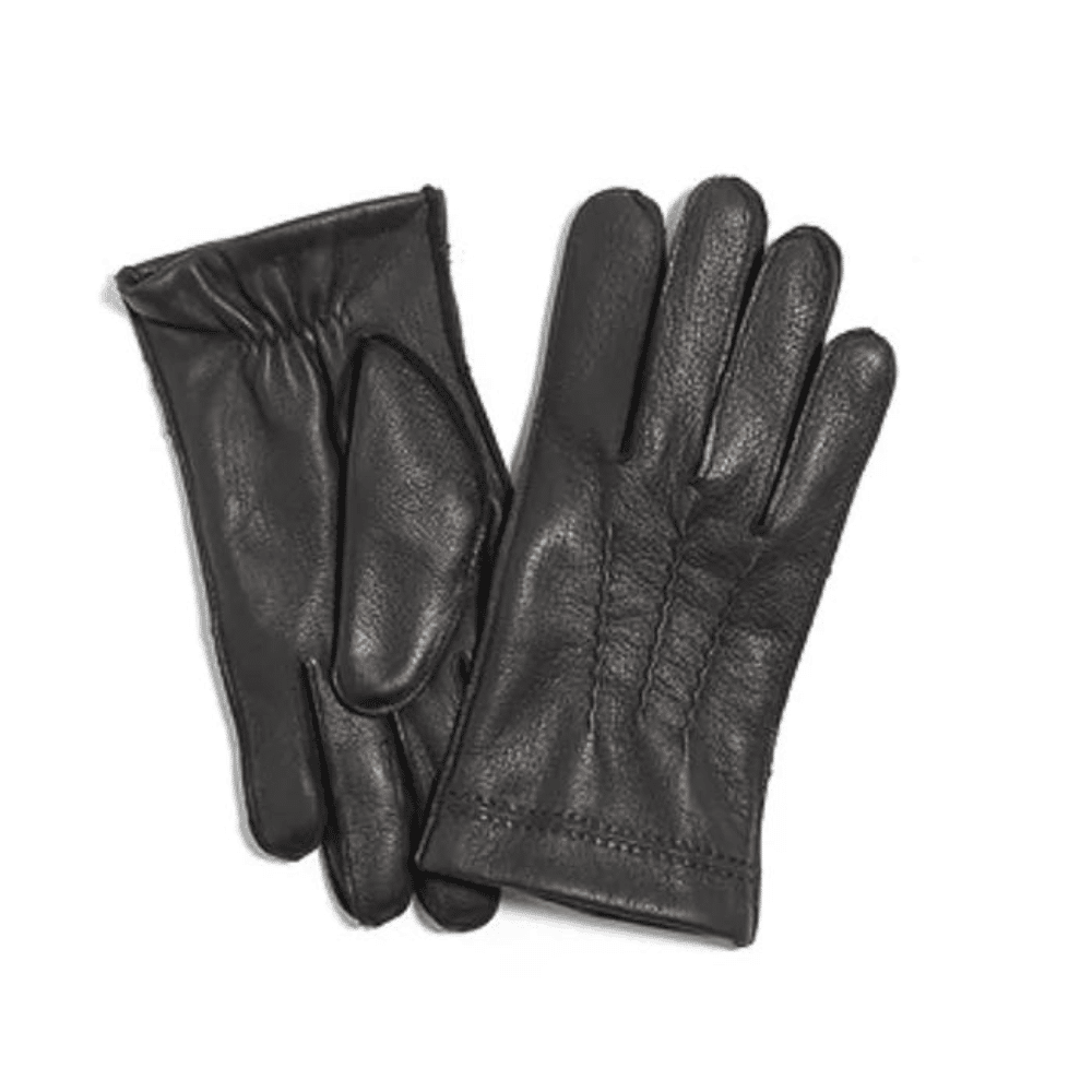 Failsworth Black Leather Gloves | Menswear Online