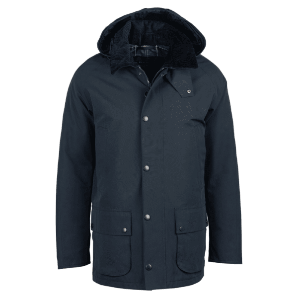 Barbour Century Navy Wax Jacket | Menswear Online