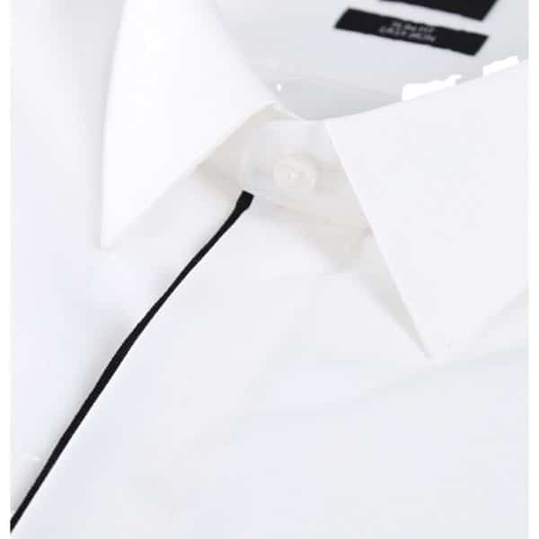 BOSS White Shirt Black stripe collar