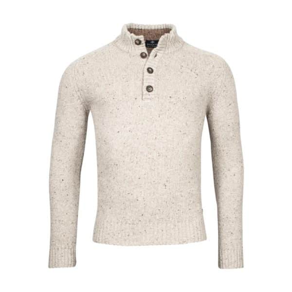 Baileys Speckled Oatmeal Button Up Jumper