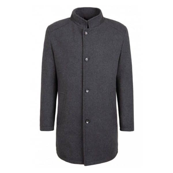 Bugatti Speckled Wool Charcoal Coat | Menswear Online