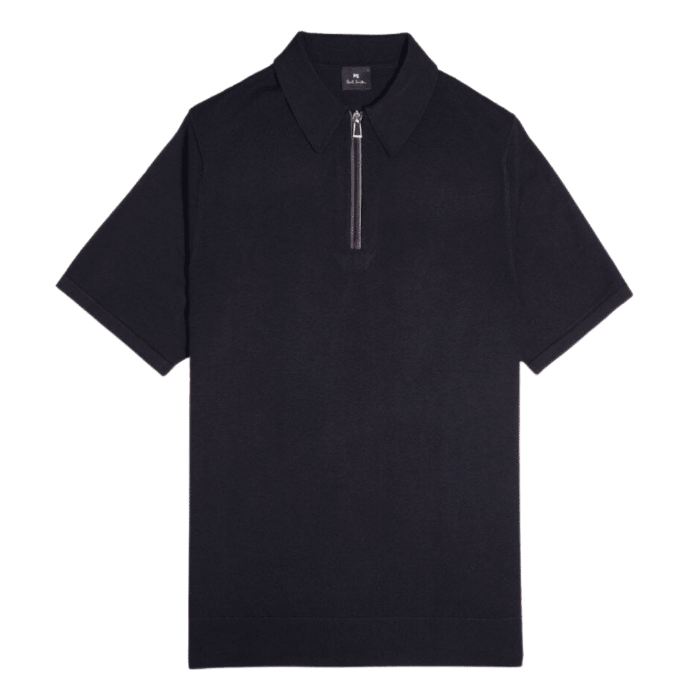PS Navy Polo Zip Front