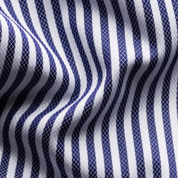 Eton Bengal Striped Dobby Navy Patterned Shirt 3