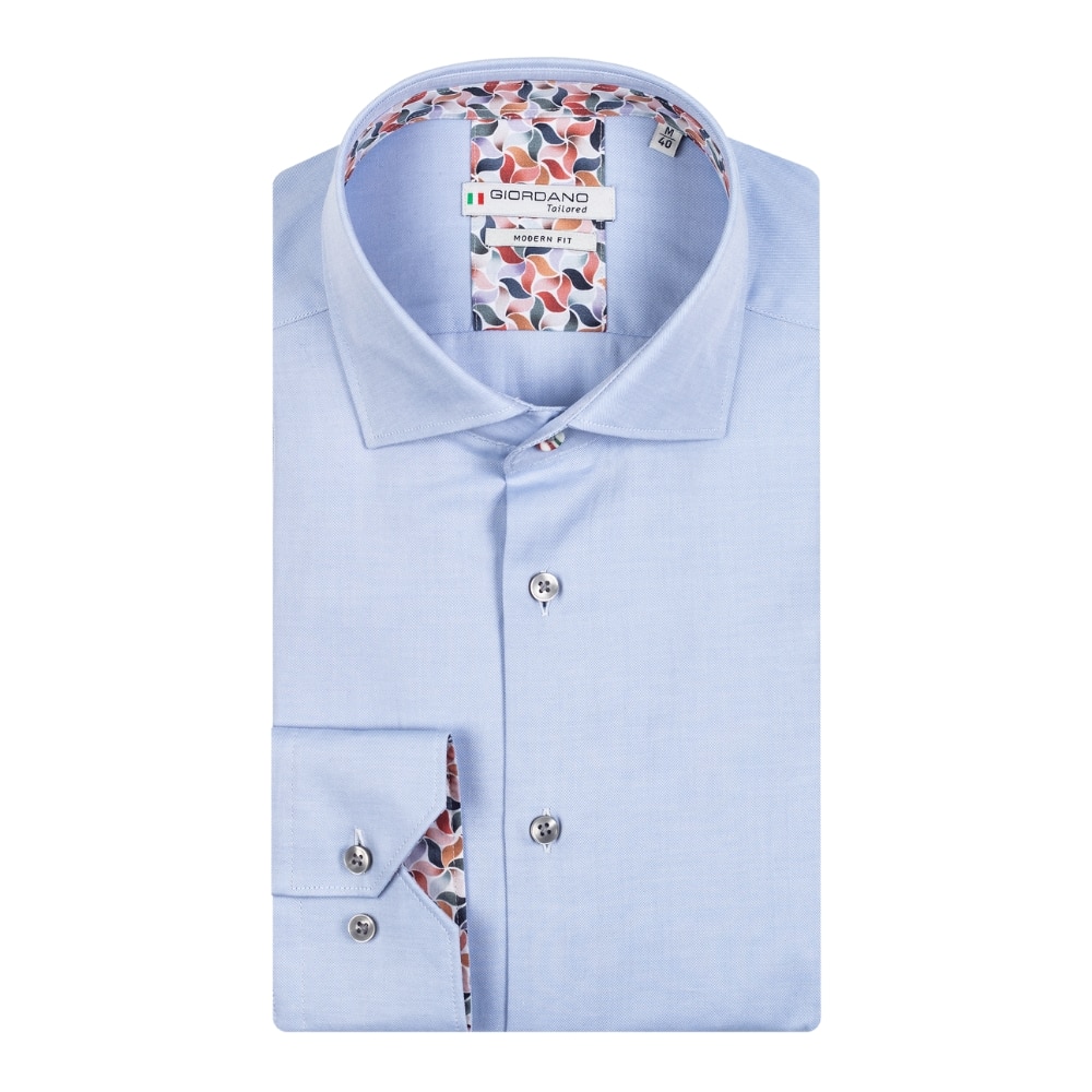 Giordano Maggiore Mosaic Tiles Trim Blue Shirt