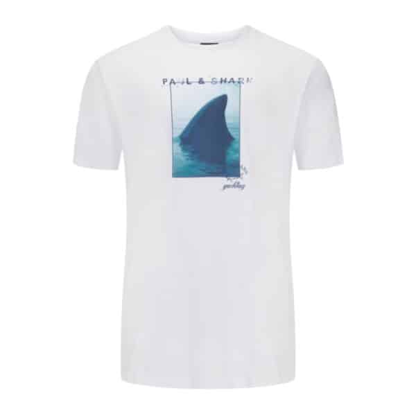 Paul Shark Cotton Print White T Shirt