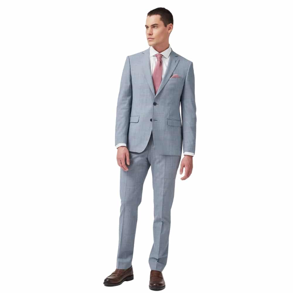 Without Prejudice Grengall Checked Blue Suit 5