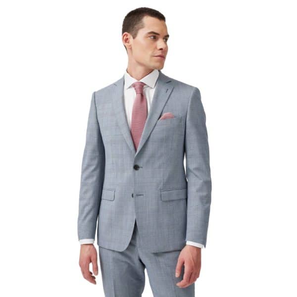 Without Prejudice Grengall Checked Blue Suit