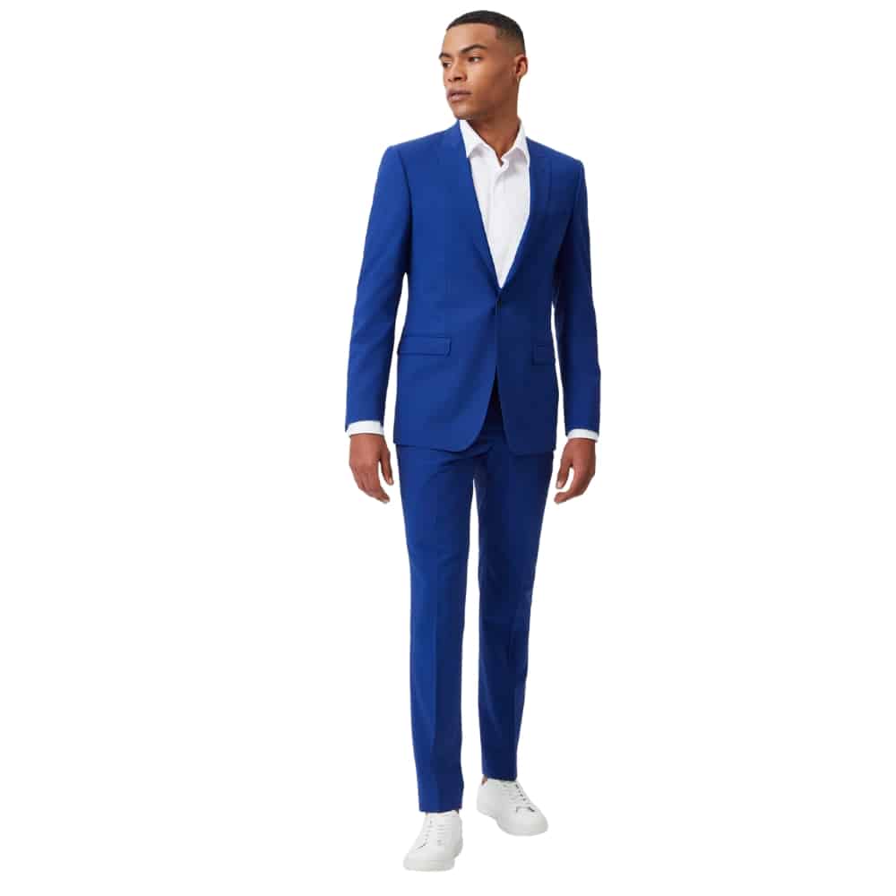 Without Prejudice Perrin Bright Blue Plain Suit