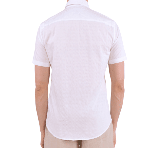 AX White SS Pattern Shirt Rear