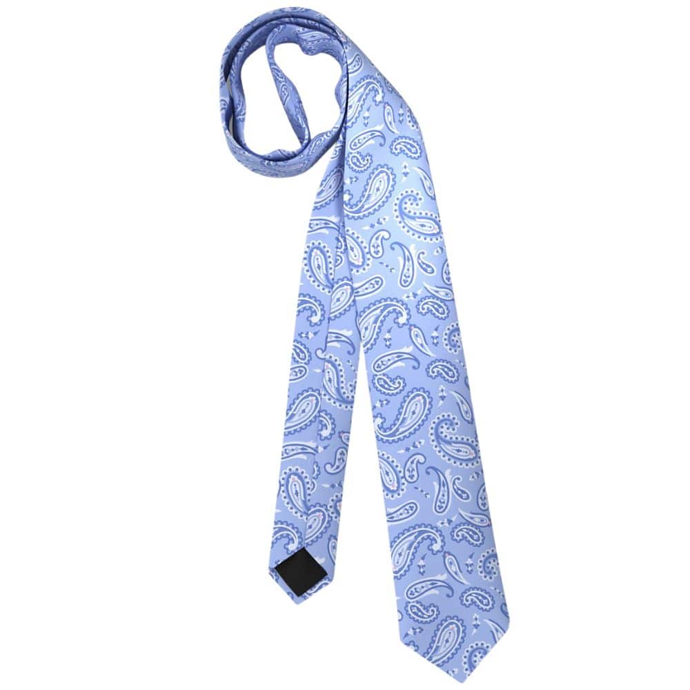 BOSS Blue Paisley Tie coil