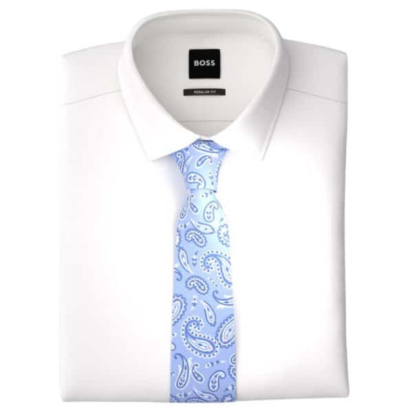 BOSS Blue Paisley Tie shirt