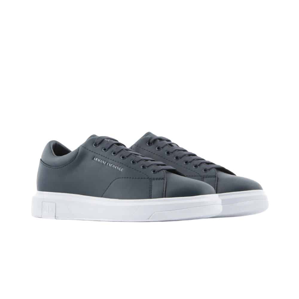 EXCHANGE LEATHER NAVY TRAINERS 2