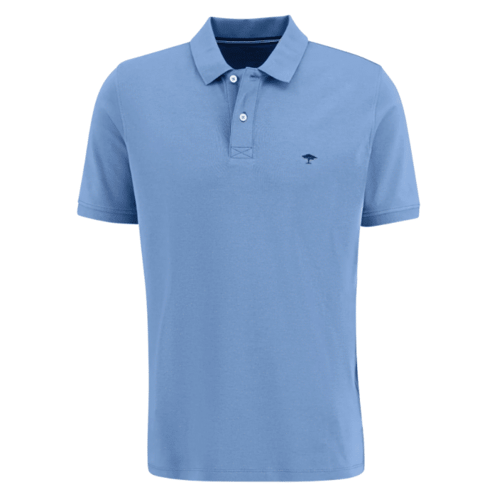 Fynch-Hatton LIGHT SKY Cotton Polo Shirt | Menswear Online