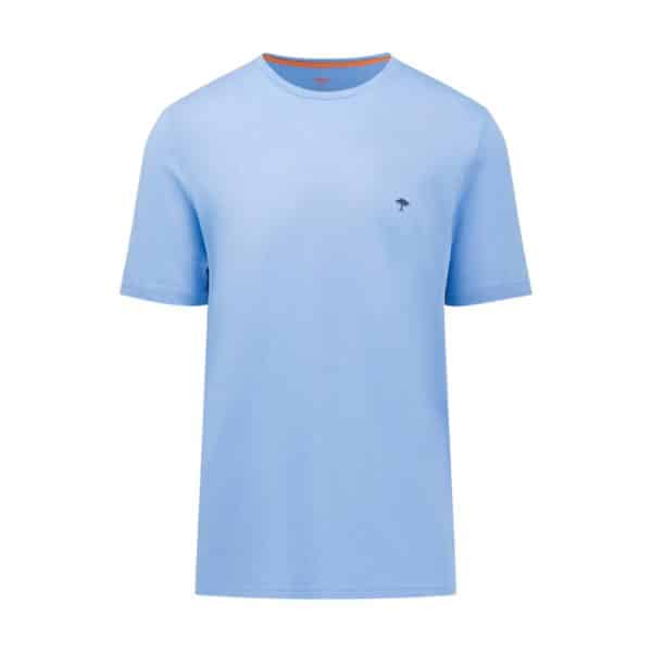 Fynch Hatton Sky Blue Classic Crew Neck T Shirt