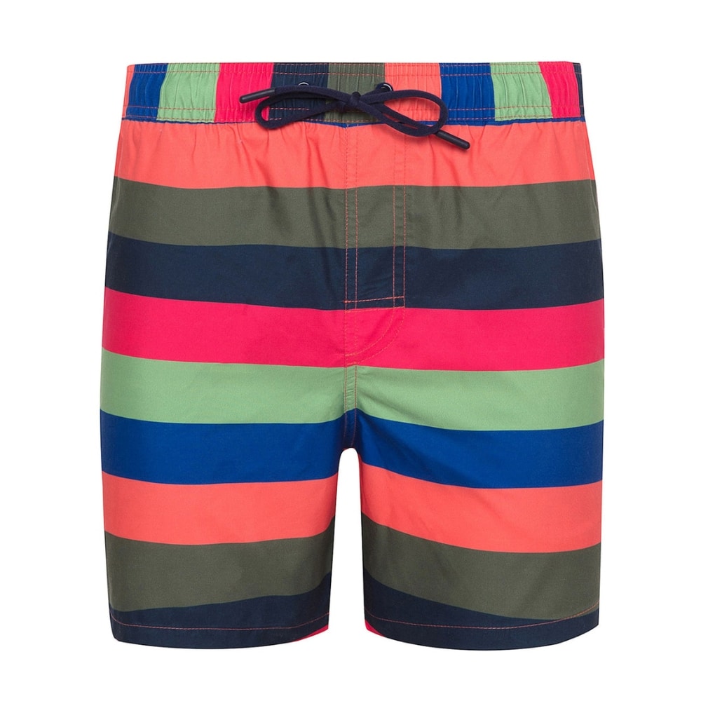R2 Amsterdam Multi Colour Stripe Swim Shorts