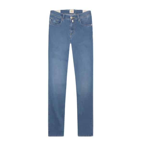 Tramarossa Leonardo Zip SS Yellow Coloured Stitch Stone Blue Jeans