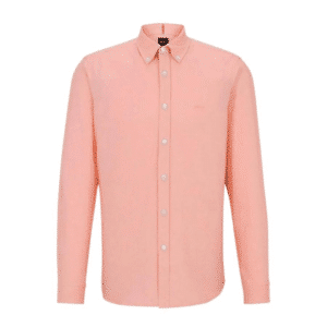 BOSS Rickert Regular Fit Orange Shirt In Pink
