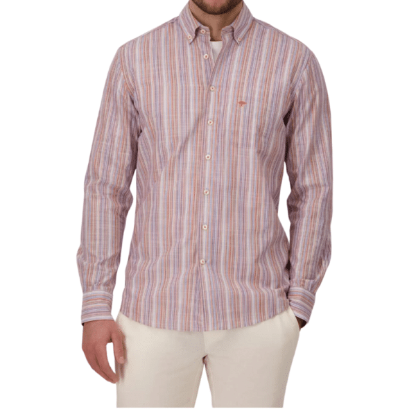 Fynch Hatton 1313 Stripe shirt Front