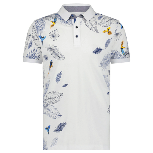 A FISH NAMED FRED LEAF White POLO SHIRT Detail