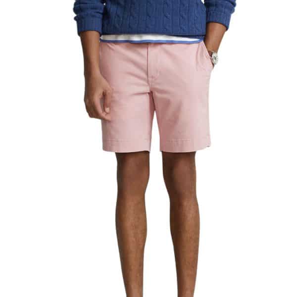 POLO RALPH LAUREN BEDFORD STRAIGHT FIT STRETCH PINK SHORTS FRONT