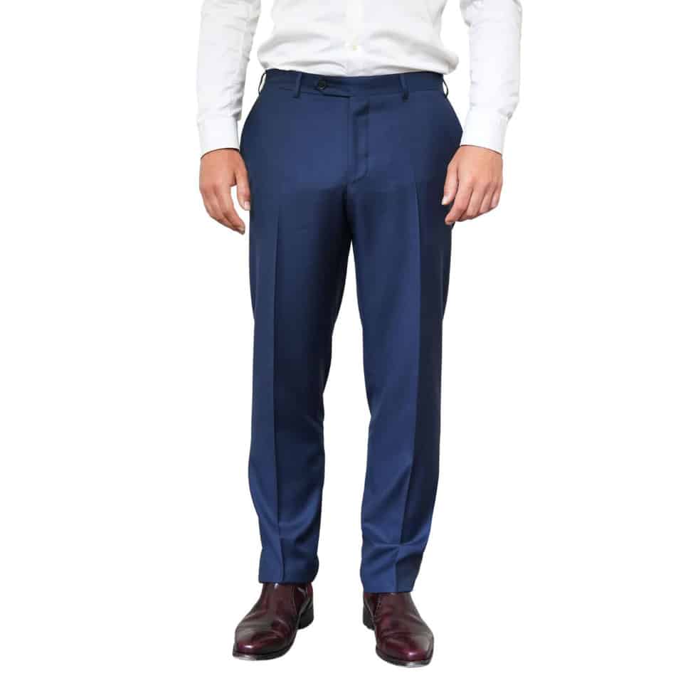 Canali Pure Wool Petrol Blue Formal Trousers 1