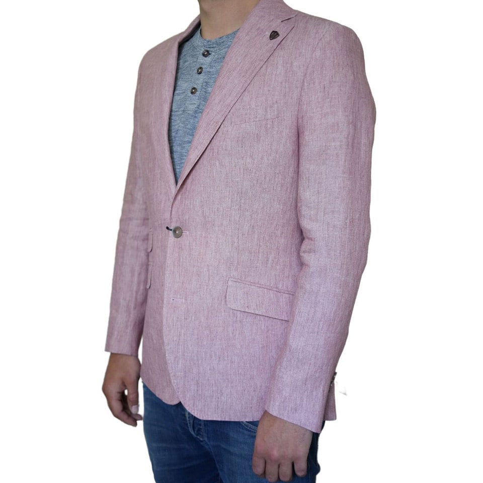 Torre Uomo Milan Pink Linen Jacket 3
