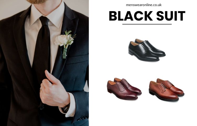 which shoes go with black suit
