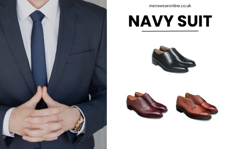 which shoes go with navy suit 1