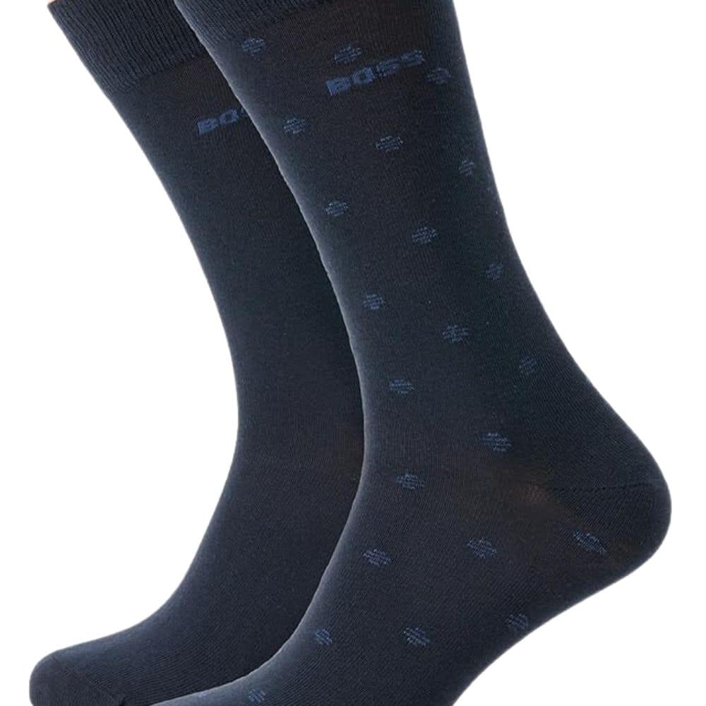 BOSS Navy Dot Pair socks