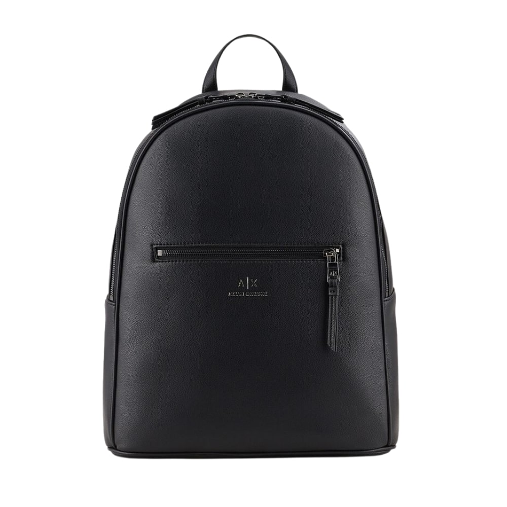Armani Exchange Semi Rigid External Pocket Black Backpack