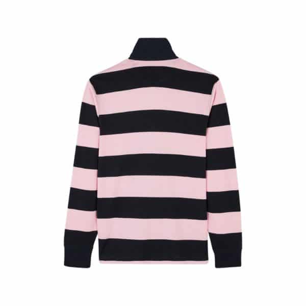 Eden Park Striped Long Sleeved Pink Rugby Shirt 2