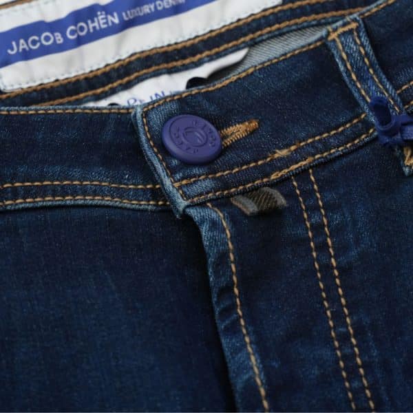 Jacob Cohen Bard Pony Hair Indigo Badge Blue Jeans 2