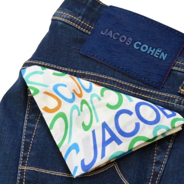 Jacob Cohen Bard Pony Hair Indigo Badge Blue Jeans