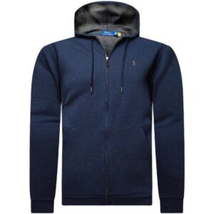 POLO RALPH LAUREN Double-Knit Mesh Full-Zip Navy Hoodie