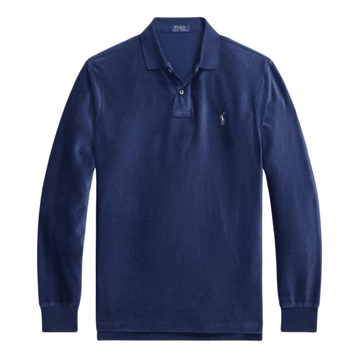 Navy Round Neck Sleeveless Polo Shirt