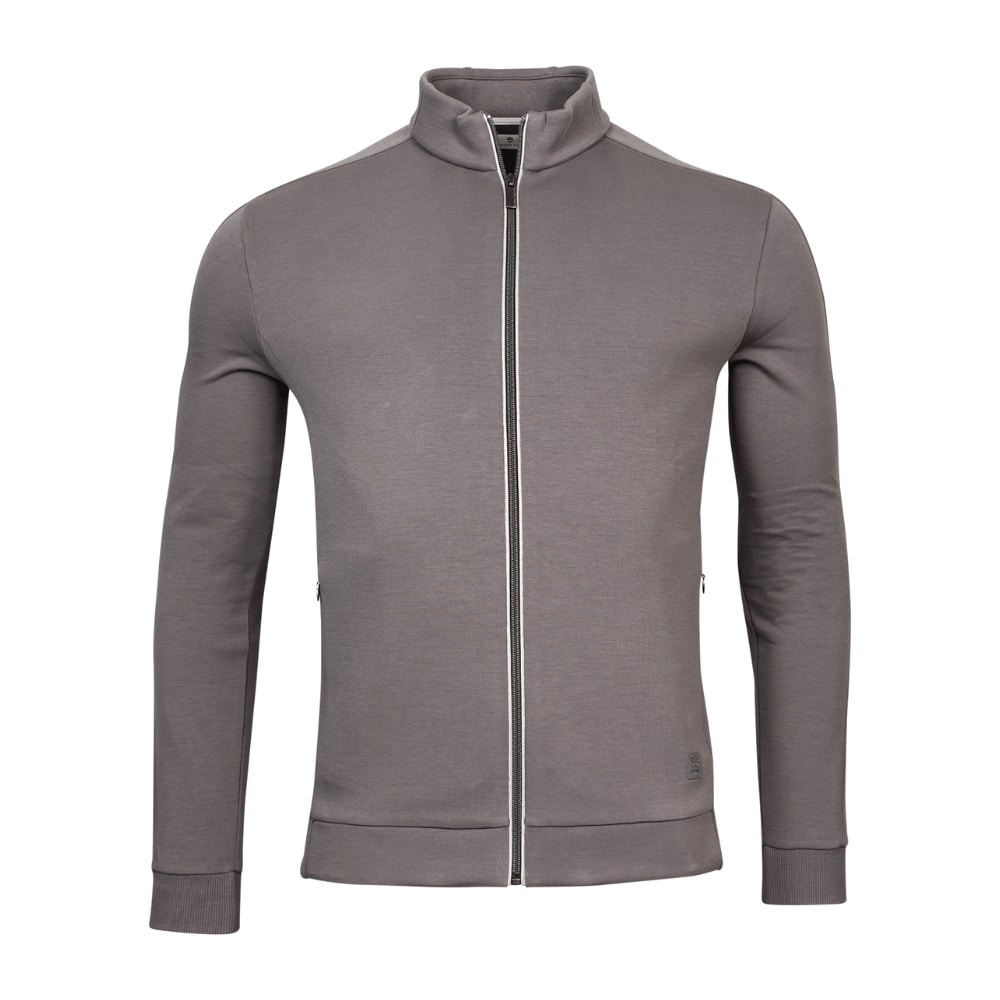 Thomas Maine Technical Stretch Grey Full Zip Cardigan