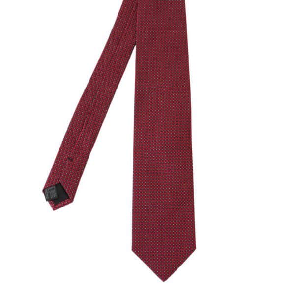 Amanda Christensen Classic Micro Jacquard Silk Red Tie