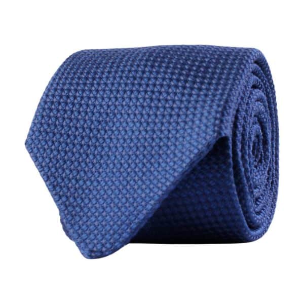 Amanda Christensen Classic Rustic Jacquard Silk Blue Tie