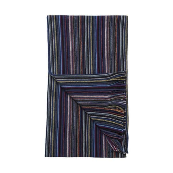 Amanda Christensen Wool Multicoloured Stripe Scarf