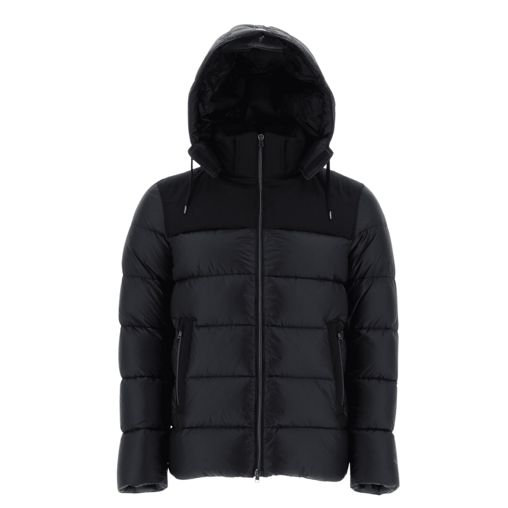 Herno Black puffer front