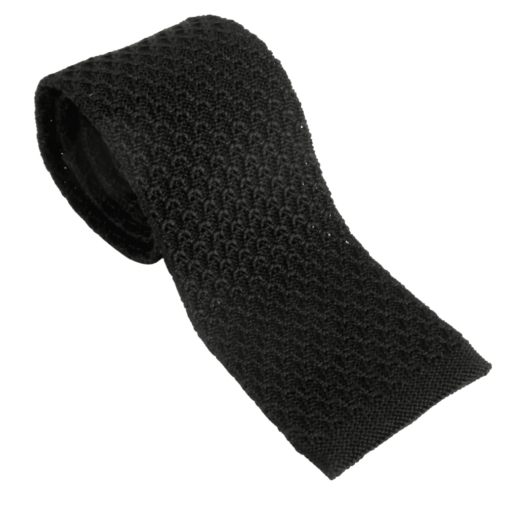 Van Buck Black Knit tie