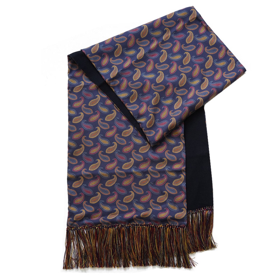 Warwicks wool and silk scarf paisley pattern