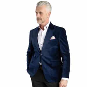 CLAUDIO LUGLI Velvet Navy Jacket