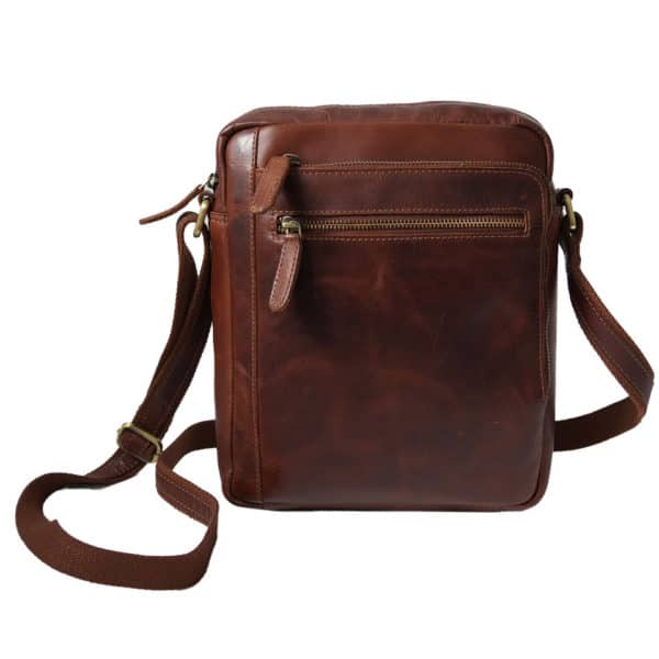 WARWICKS Heritage Leather Chestnut Messenger Bag