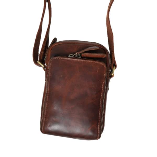 WARWICKS Heritage Leather Chestnut Mini Messenger Bag