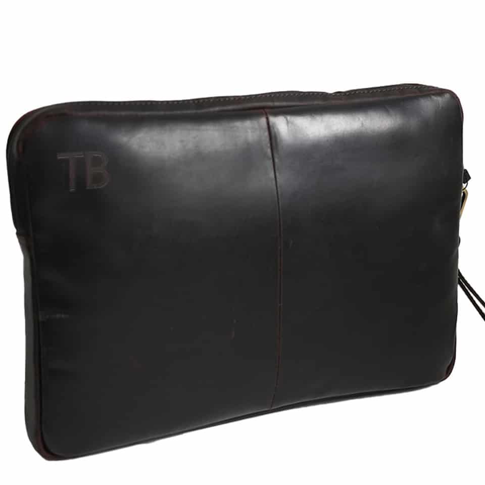 Warwicks dark brown laptop bag
